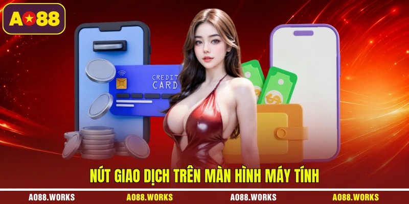 Nút giao dịch trên màn hình máy tính